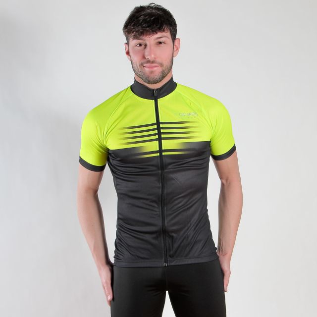 Prodotto: T-SHIRT STAMPATA CICLISMO YELLOW-BLACK