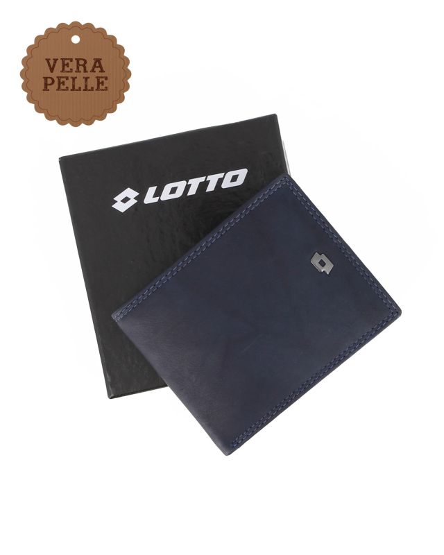 Prodotto: LOTTO - Portafoglio uomo blu in VERA PELLE
