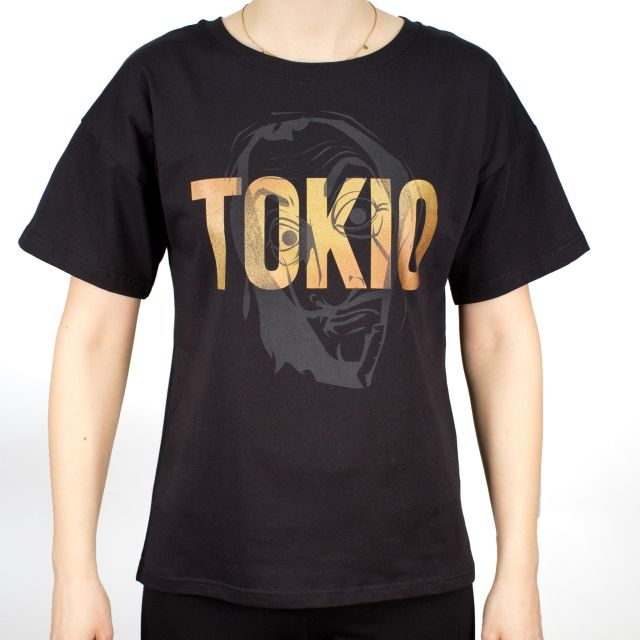Prodotto: CASA DE PAPEL - DONNA TSHIRT MANICA CORTA MAXI TOKIO ORO