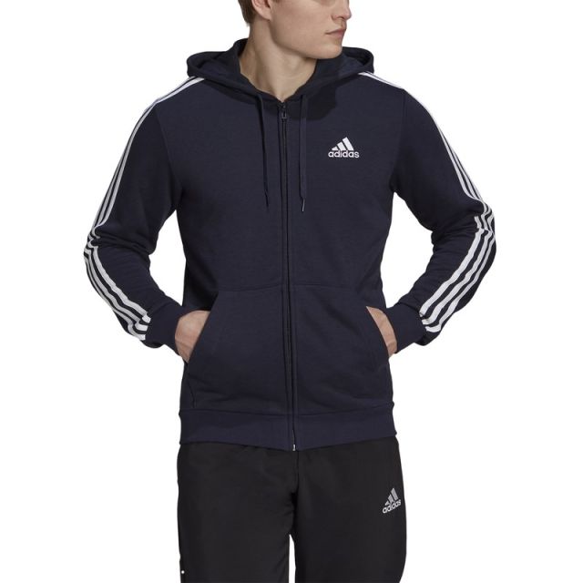 Prodotto: ADIDAS - FELPA CON CAPPUCCIO ESSENTIALS FRENCH TERRY 3-STRIPES FULL-ZIP - GK9033