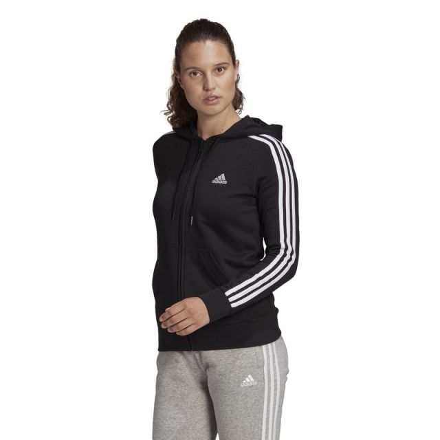 Prodotto: ADIDAS - FELPA CON CAPPUCCIO ESSENTIALS FRENCH TERRY 3-STRIPES FULL-ZIP - HC9140