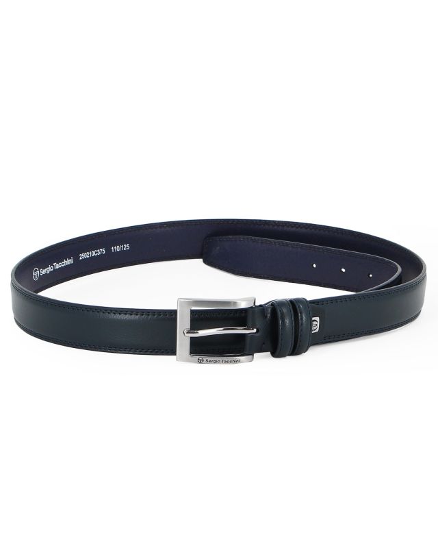 Prodotto: SERGIO TACCHINI - Cinta da uomo blu  in VERA PELLE