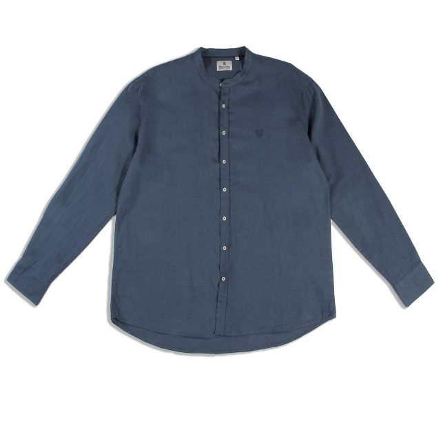 Prodotto: BLUE LEMON - OVER CAMICIA MANICA LUNGA LINO COLLO COREANO