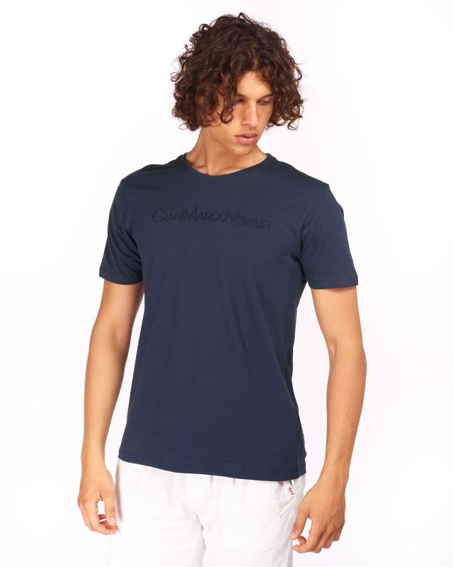 Prodotto: GIANMARCO VENTURI - Tshirt manica corta blu da uomo