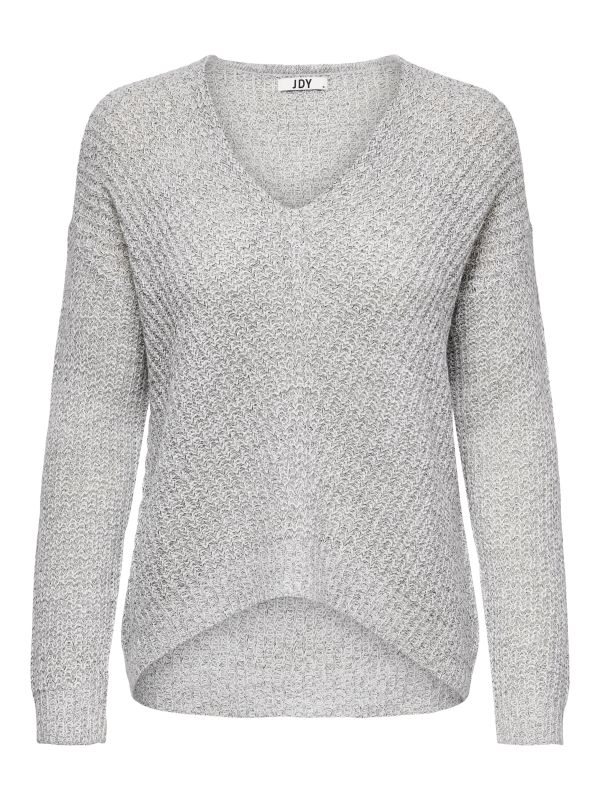 Prodotto: JACQUELINE DE YONG - MAGLIONE A MAGLIA DONNA GRIGIO CHIARO