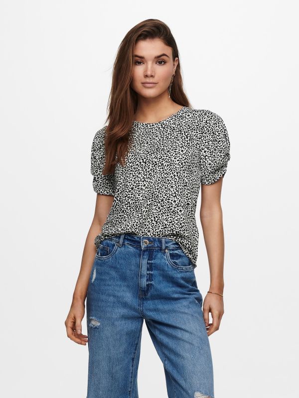 Prodotto: JACQUELINE DE YONG - TSHIRT MACULATA MEZZA MANICA