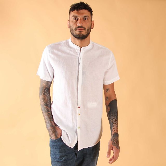 Prodotto: BLUE LEMON - CAMICIA MANICA CORTA LINO