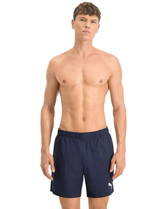 Prodotto: PUMA - Costume da bagno pantaloncino lunghezza media nero con logo bianco