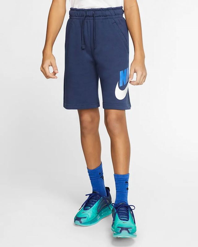Prodotto: NIKE - Pantaloni corti da bambino blu con logo bianco