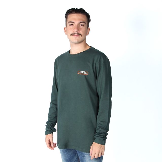 Prodotto: B&A - T-SHIRT VERDE MANICA LUNGA CON STEMMA