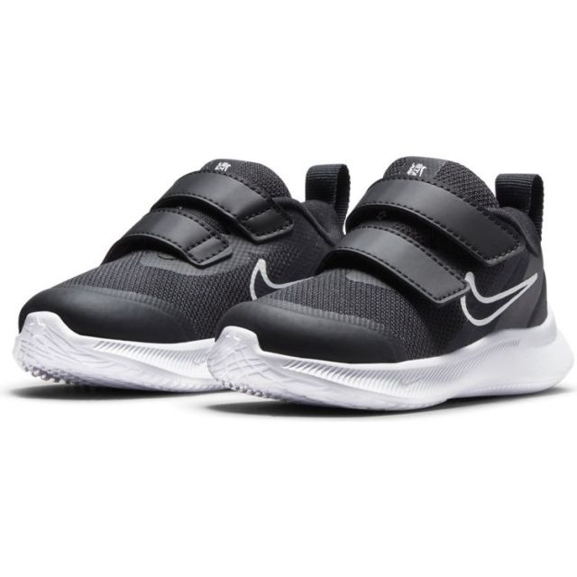Prodotto: NIKE - Sneakers da bambino nera con logo bianco e doppio strappo, numerata 19,5/27 - STAR RUNNER 3 TD