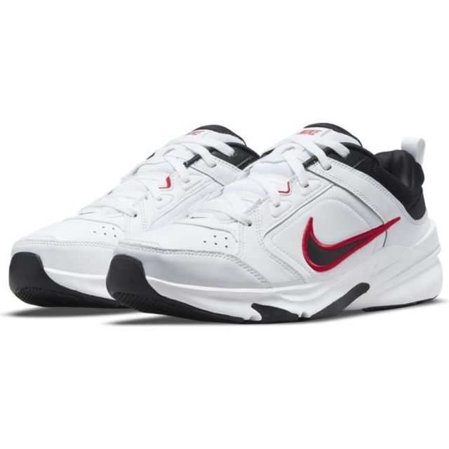 Prodotto: NIKE - Sneakers da uomo bianca e nera in VERA PELLE con dettagli rossi - DEFYALLDAY
