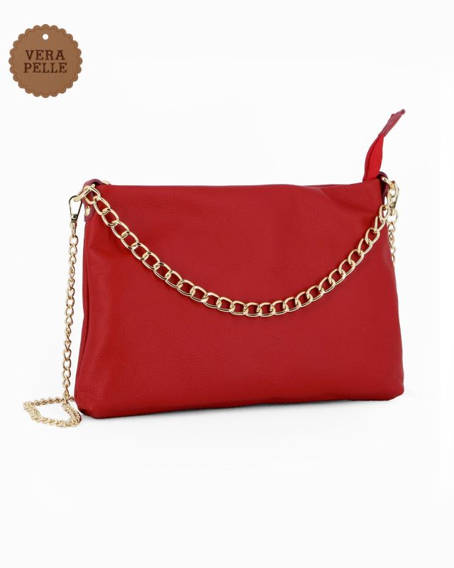 Prodotto: DIVAS - Tracolla VERA PELLE rossa - MADE IN ITALY