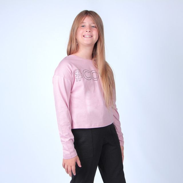 Prodotto: AMERICAN RAP - T-SHIRT ROSA A MANICA LUNGA