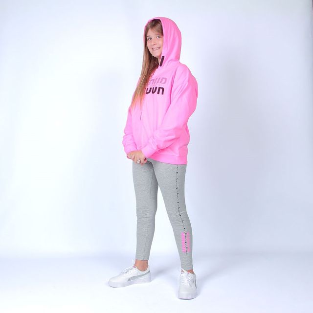 Prodotto: AMERICAN RAP - FELPA ROSA FULL ZIP CON CAPPUCCIO