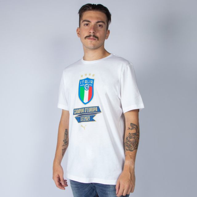 Prodotto: T-SHIRT MM FIGC BLANK ITALIA WINNER WHT