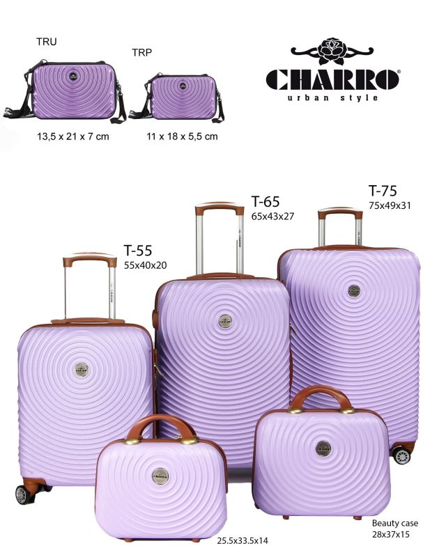 Prodotto: CHARRO - TROLLEY IN ABS E 4 RUOTE DOPPIE