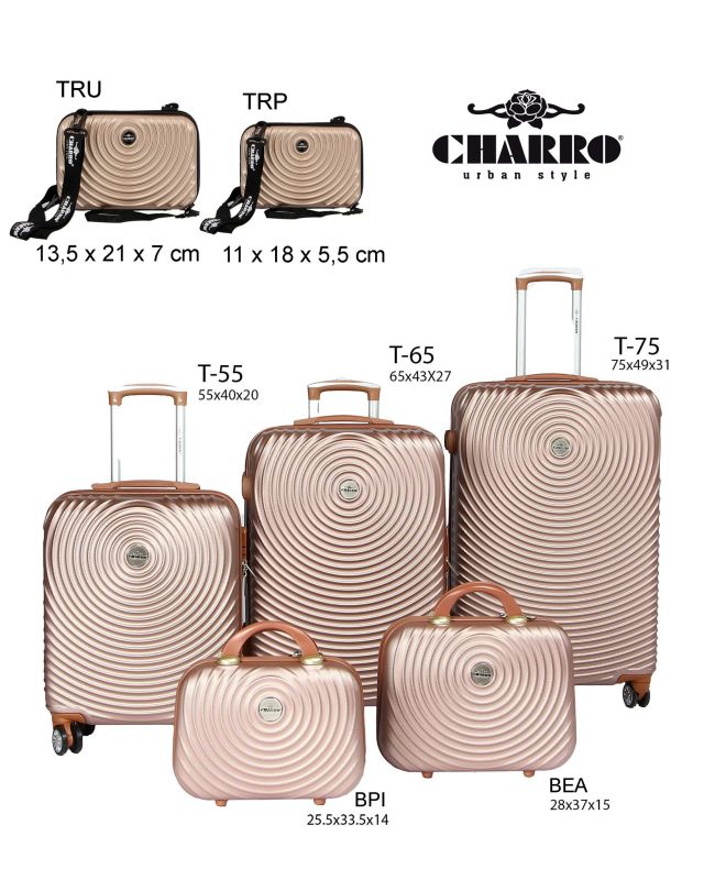 Prodotto: CHARRO - TROLLEY IN ABS E 4 RUOTE DOPPIE