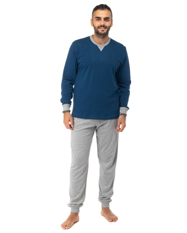 Prodotto: PIGIAMA UOMO INTERLOCK 100%COT.BIC.C61