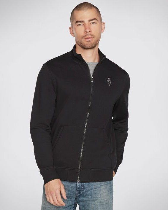 Prodotto: SKECHERS - Giacca in maglia nera senza cappuccio con zip