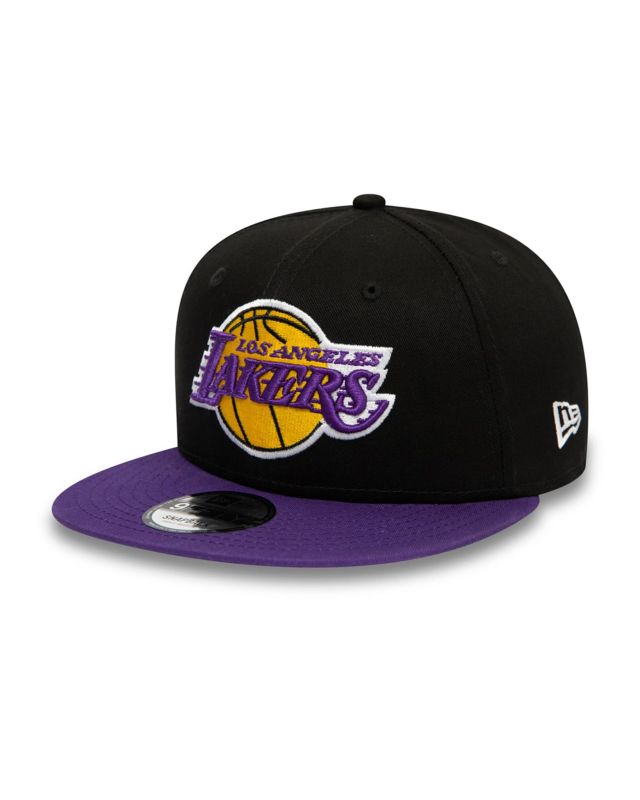 Prodotto: NEW ERA - Cappello a visiera piatta nero con logo Lakers - 9 FIFTY