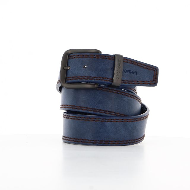 Prodotto: SOLO SOPRANI - Cinta jeans da uomo con fodera in VERA PELLE