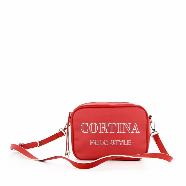 Prodotto: CORTINA POLO STYLE - Tracolla rossa con scritta frontale
