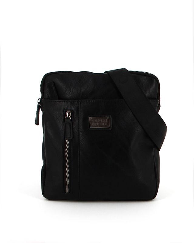 Prodotto: COVERI COLLECTION - Borsello nero con doppia tasca frontale