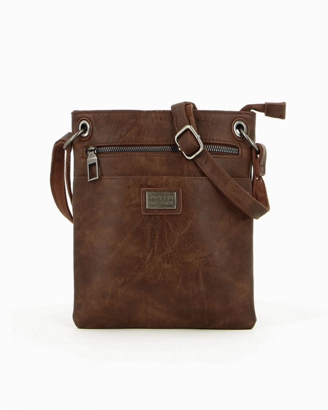 Prodotto: COVER COLLECTION - BORSELLO TRASVERSALE CAFFE' CON DOPPIA TASCA DAVANTI