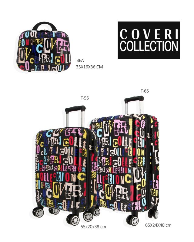 Prodotto: COVERI COLLECTION - Trolley in ABS stampa scritte multicolor