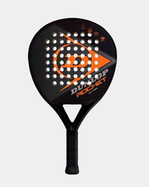 Prodotto: DUNLOP ROCKET ULTRA - Racchetta da padel in grafite nera e arancione