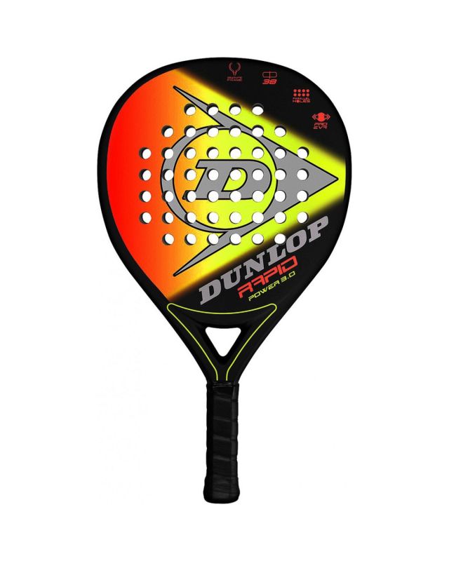 Prodotto: DUNLOP RAPID POWER 3.0 - Racchetta da padel in grafite nera con inserti colorati
