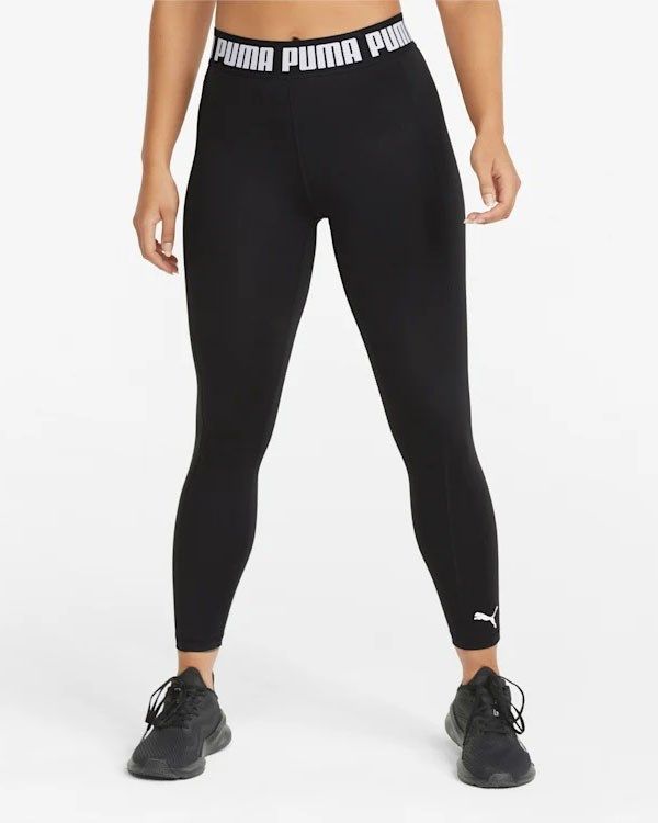 Prodotto: PUMA - Leggins neri a vita alta in tessuto traspirante con logo in vita