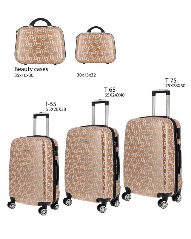 Prodotto: COVERI COLLECTION - TROLLEY IN ABS STAMPA LOGO CON 4 RUOTE DOPPIE