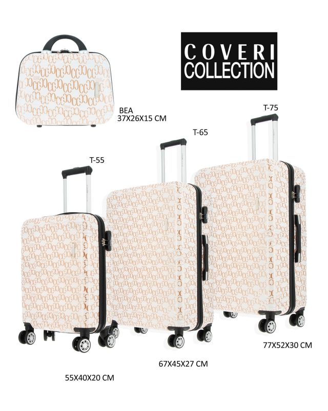 Prodotto: COVERI COLLECTION - TROLLEY IN ABS STAMPA LOGO CON 4 RUOTE DOPPIE