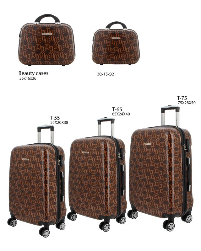 Prodotto: COVERI COLLECTION - TROLLEY IN ABS STAMPA LOGO CON 4 RUOTE DOPPIE
