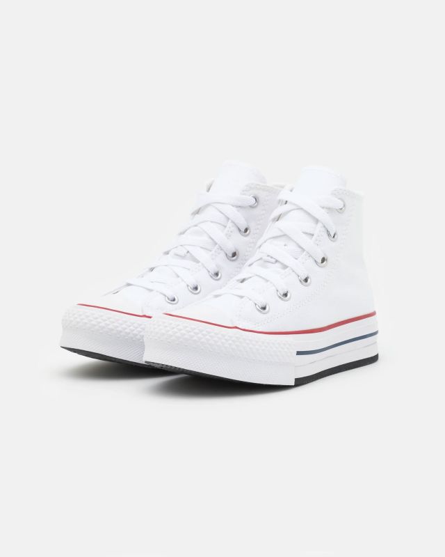 Prodotto: CONVERSE - Sneaker in tela platform bianca da bambina, numerata 31/35 - CHUCK TAYLOR ALL STARS LIFT PLATFORM