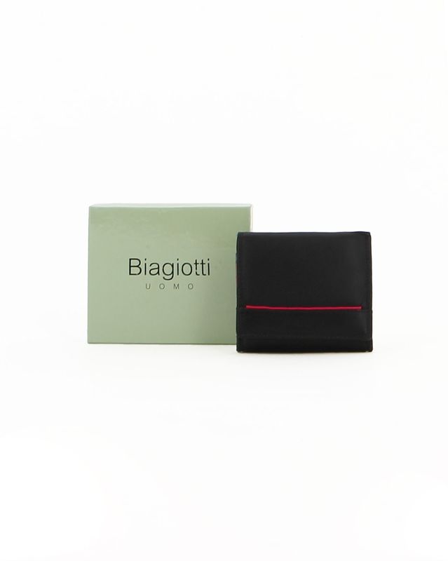 Prodotto: LAURA BIAGIOTTI - Portafoglio nero da uomo in VERA PELLE
