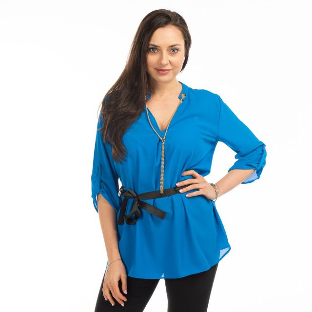 Prodotto: PAQUITA - CAMICIA MANICA 3/4 SCOLLO A V CON CATENA
