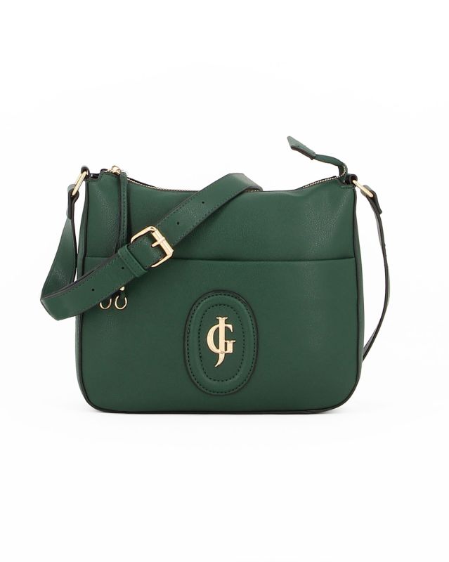 Prodotto: JUST GOLF - Tracolla verde con tasca frontale con logo