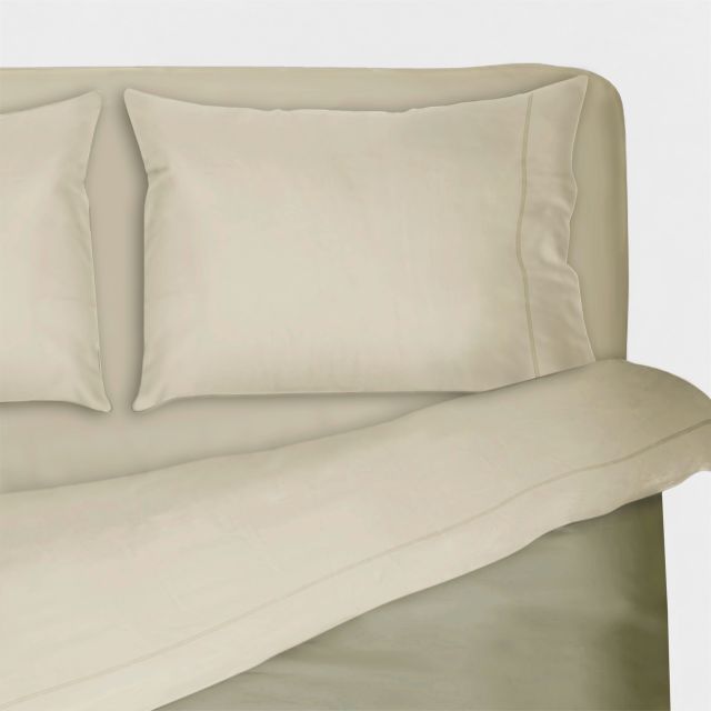 Prodotto: MORFEO - Completo letto UNA PIAZZA tinta unita sabbia