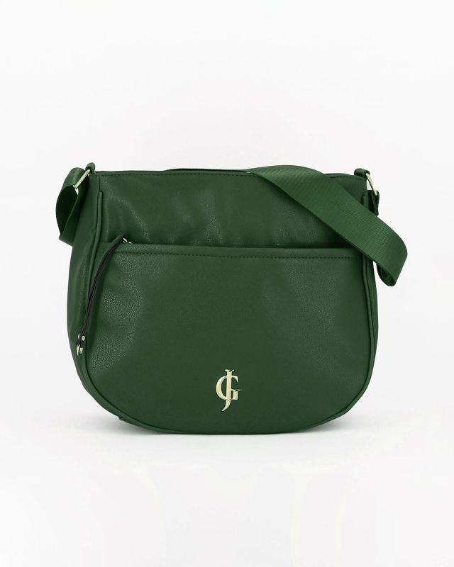 Prodotto: JUST GOLF - Borsa verde con tasca frontale e tracolla regolabile
