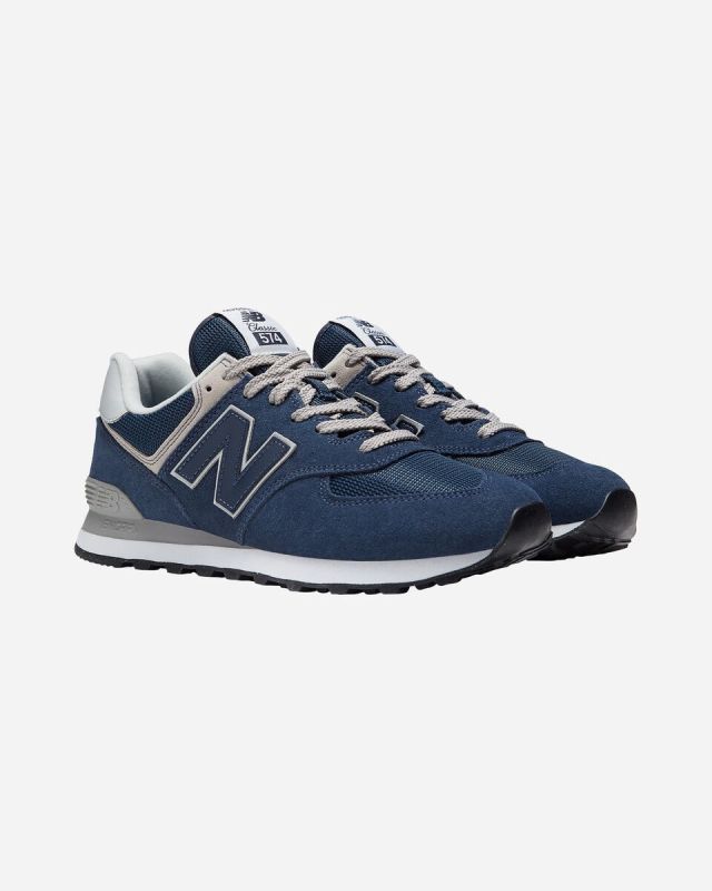 Prodotto: NEW BALANCE 574 - Sneaker da uomo blu e grigia in VERA PELLE con intersuola ENCAP