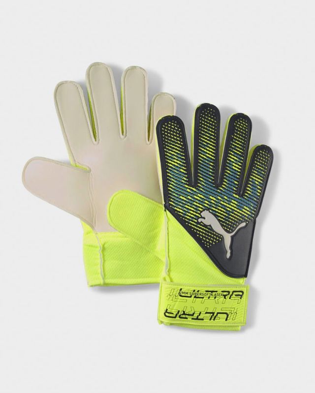 Prodotto: PUMA - Guanti da portiere gialli e blu bambino con cinturino regolabile - ULTRA GRIP 4 RC