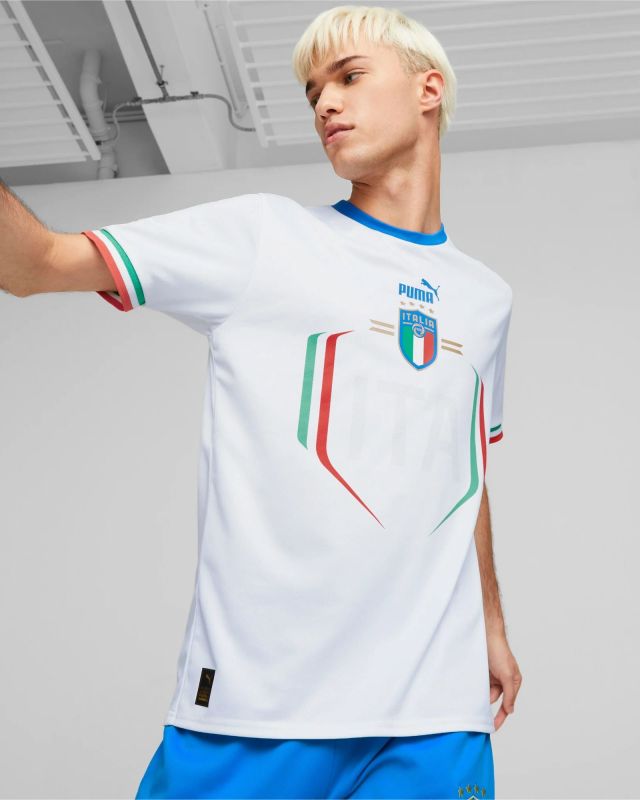 Prodotto: PUMA - T-shirt da calcio bianca in tessuto traspirante Italia