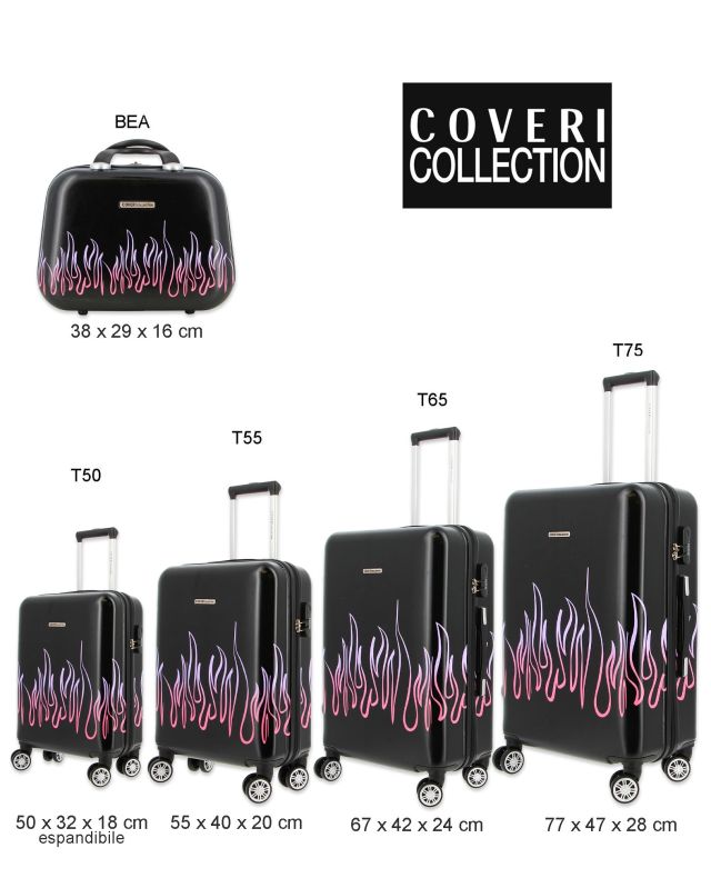 Prodotto: TROLLEY ABS 4RUOTE CON FIAMME