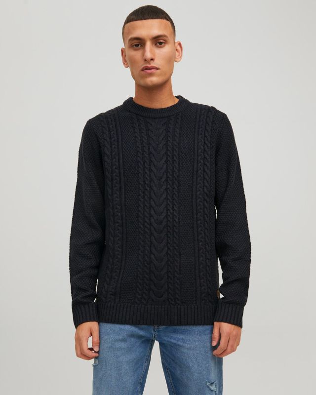 Prodotto: JACK&JONES - Maglione blu da uomo a girocollo