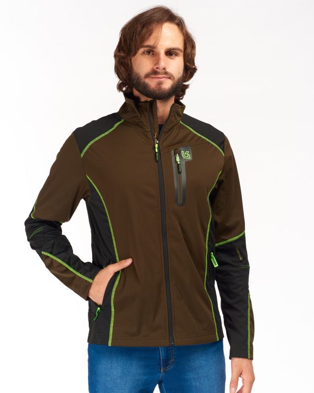 Prodotto: UNIVERS - GIACCA DA CACCIA MICROSHELL VERDE U-TEX IMPERMEABILE