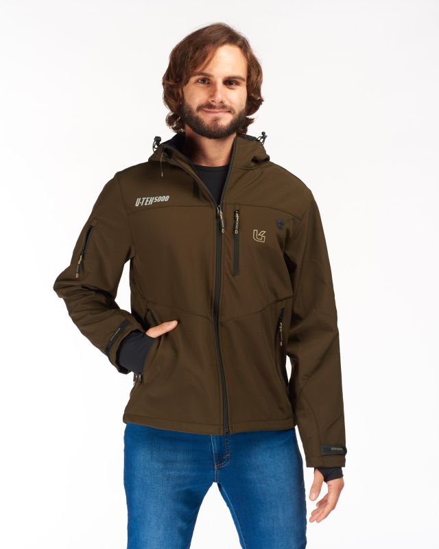 Prodotto: UNIVERS - GIACCA DA CACCIA MOENA VERDE IN SOFTSHELL IMPERMEABILE