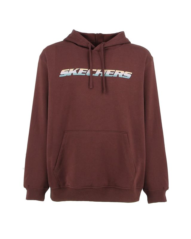 Prodotto: SKECHERS - Felpa da uomo marrone con cappuccio